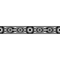 Geometric Tribal Border, Black and White Pattern - Decorative vector