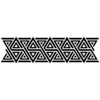 Geometric Tribal Border, Layered Triangles, Minimalist vector