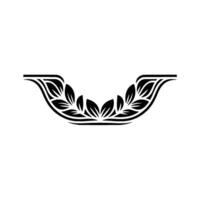 Elegant Leaf Motif, Minimalist , Decorative Element, Floral vector