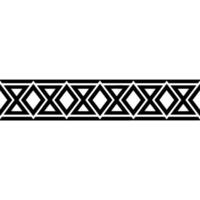 Geometric Border, Black and White Deco Pattern vector