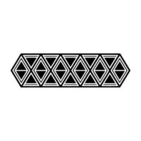 Geometric Deco Border, Minimalist Pattern, Hexagonal vector