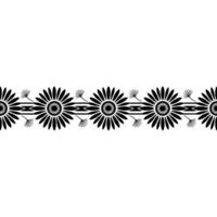 Stylized Floral Border, Minimalist , Decorative Element, Geometric vector