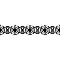 Intricate Floral Border, Geometric Pattern, Vintage, Decorative vector