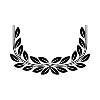 Elegant Laurel Wreath, Minimalist , Symbolic Award, Recognition