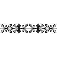 Elegant Botanical Border, Minimalist, Line vector