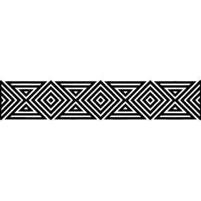 Geometric Deco Border, Repeating Pattern, Minimalist