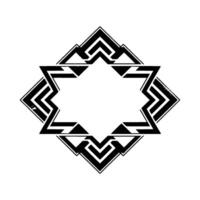 Geometric Starburst, Textured Monochrome vector