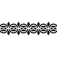 Geometric Wave Border, Stylized Black Grey vector