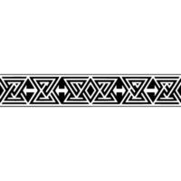 Geometric Tribal Border, Black and White Deco Pattern vector