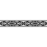 Art Deco Botanical Border, Elegant Element, Pattern vector