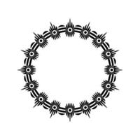 Geometric Sunburst Frame, Minimalist, Pattern vector
