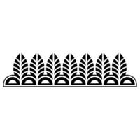 Geometric Leaf Border, Art Deco Style, Minimalist, Pattern vector