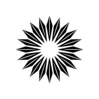 Geometric Starburst, Minimalist , Dark Silhouette, Abstract vector