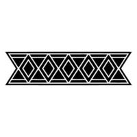 Geometric Deco Border, Minimalist Pattern, Black White - Abstract vector