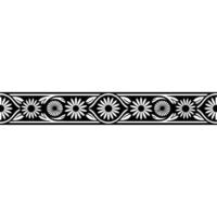 Elegant Floral Border, Vintage Style, Decorative Trim - Pattern vector