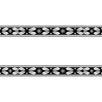 Stylized Winter Border, Scandinavian , Festive Accent