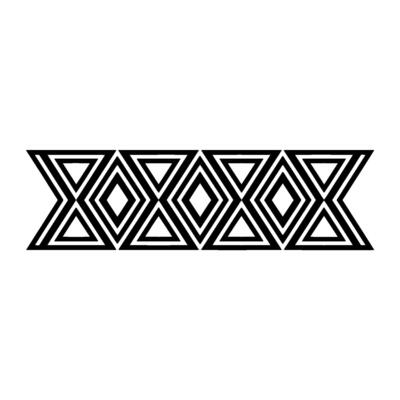 Geometric Deco Border, Minimalist Pattern - Diamonds