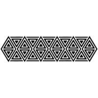 Geometric Deco Border Repeating Diamond Pattern vector