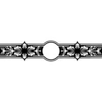 Ornate Black and Red Border, Vintage Element vector