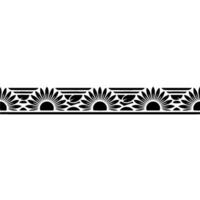 Art Deco Sunburst Border, Elegant Element vector