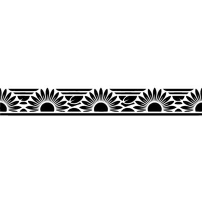 Art Deco Sunburst Border, Elegant Element