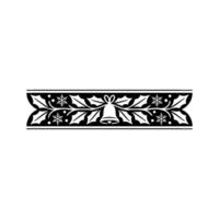 Elegant Winter Border Holly, Bells, and Snowflakes vector
