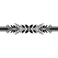 Elegant Holly Border, Vintage Ornamentation, Decorative Element vector