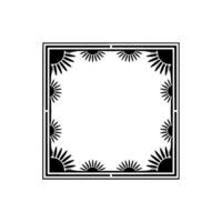 Geometric Sunburst Frame, Minimalist, Abstract vector