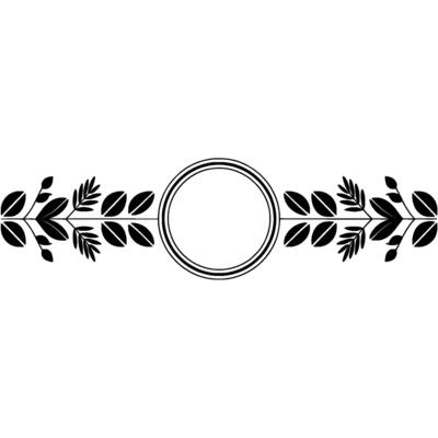 Elegant Botanical Divider, Vintage Style, Minimalist, Wreath