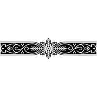 Elegant Winter Border, Decorative Snowflake - Ornament vector