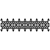 Geometric Tribal Border, Black and White Pattern, Triangle vector