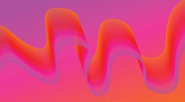 Wavy Blend Abstract Curved Background Colorful Pink Design Illustration vector