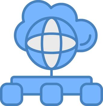 Cloud Computing Seamless Interface Block vector