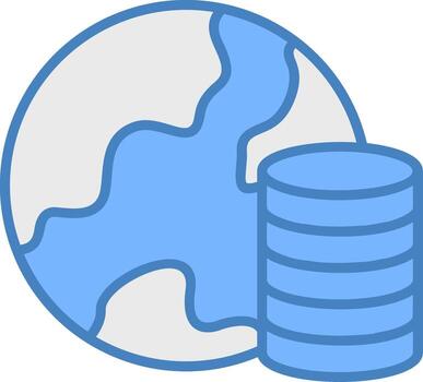 global base de datos hecho a mano línea elemento vector