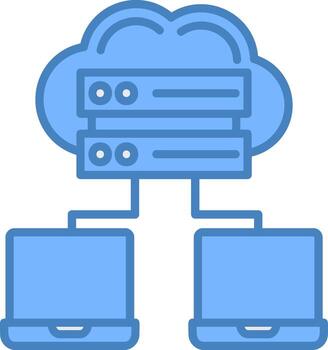Cloud Network Solid Badge Object vector