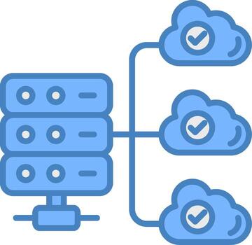 nube base de datos sólido ux bloquear vector