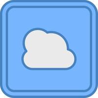 Cloud Solid UX Block vector