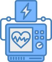 Defibrillator Handcrafted Line Element vector