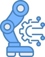 Robotic Legs Solid Badge Object vector