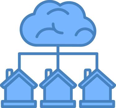 Cloud Server Sleek Web Pattern vector