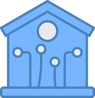 Smart House Sharp Tech Symbol vector