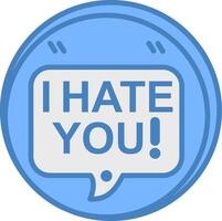 Hate You Crisp UX Graphic vector