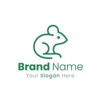 Minimalist Line Art Mouse Logo Design for a New Tech Startup Brand Identity vector