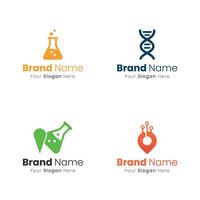 Exploring Innovative Logo Designs for a Modern Brand Identity Showcasing Scientific and Technological Themes vector