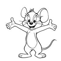 Cute Mouse Hugging with Open Arms for Coloring Fun and Creative Expression vector