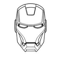 Superhero Mask with Futuristic Design for Coloring and Crafting Projects vector