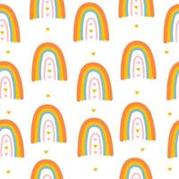 Simple rainbow seamless pattern. Minimalist kids digital paper vector