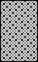 Intricate Geometric Floral Lattice Panel vector