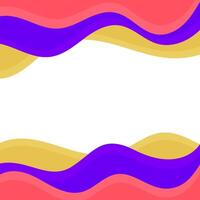 Colorful liquid wave background. Fluid wavy composition wallpaper. Abstract backdrop in yellow, purple and red. Modern design for posters, banners, brochures. vector