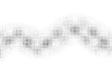 Halftone wave background. Comic halftone pop art texture. White and black abstract wallpaper. Retro wavy vector